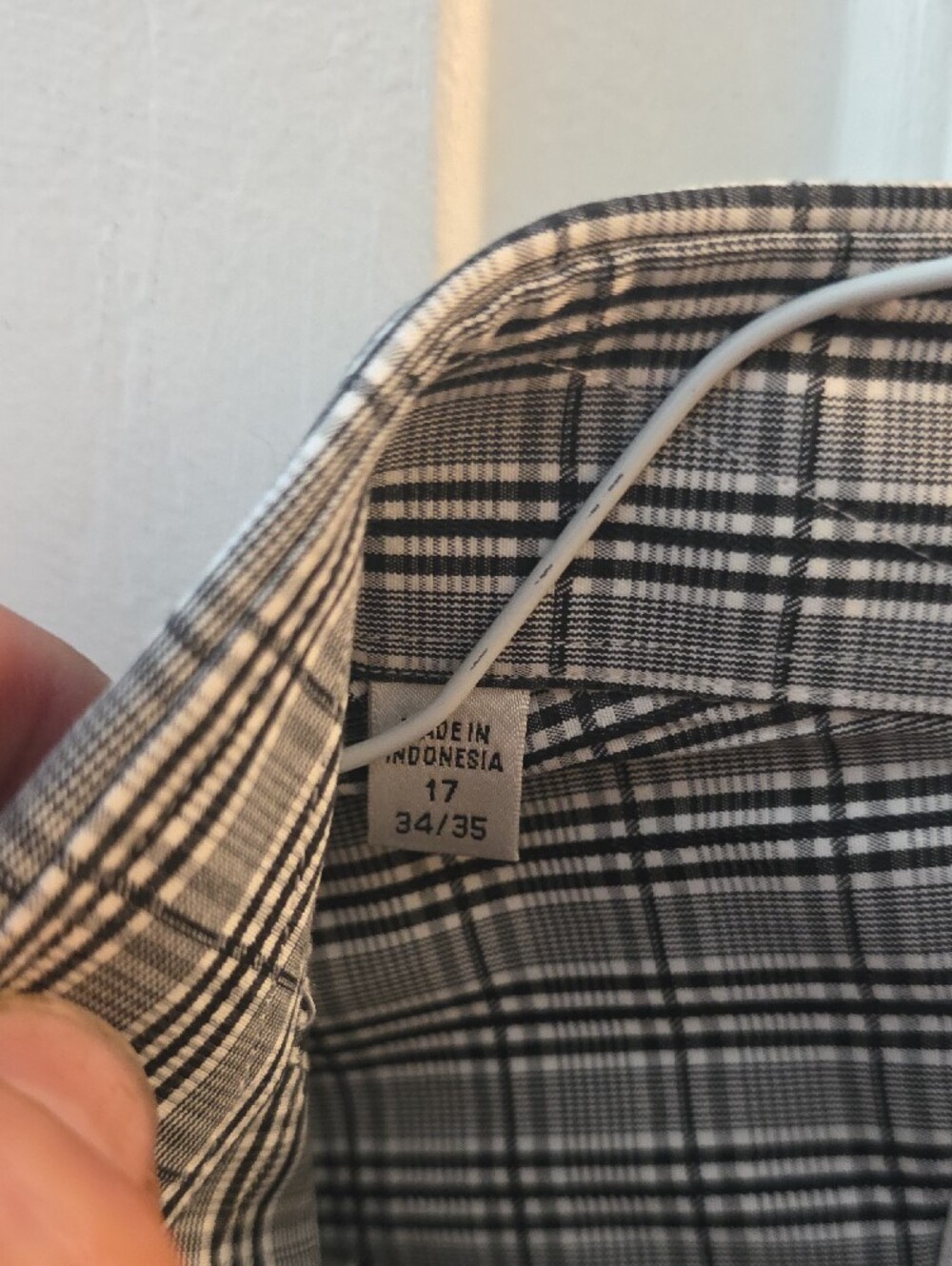 Ike Behar Blue and Gray Plaid Dress Shirt - Picture 3 of 4